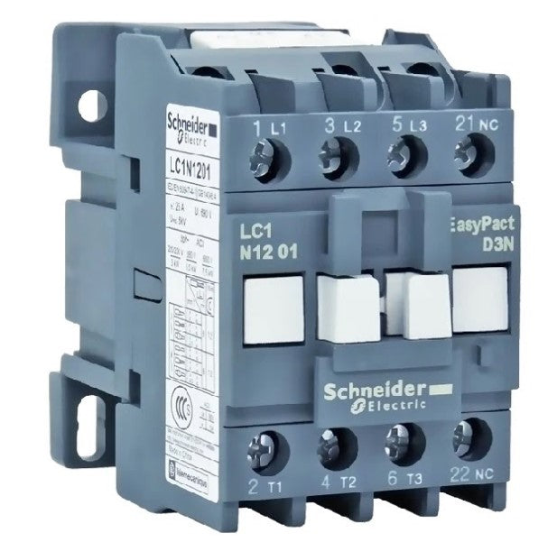 Contactor | LC1-N 12 01 | 12 Amp | 220 VAC | 3 NO | Schneider